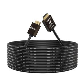 iBirdie 8K Fiber Optic HDMI 2.1 Cable 200 Feet, 62 Metre in-Wall CL3 Rated, Work 4K 120hz, HDCP 2.3, Ultra High Speed 48 Gbps Compatible for Apple-TV Dolby Vision Atmos PS5 Xbox 3080 4070