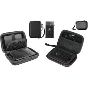 ProCase Hard Drive Case 2.5 Inch Bundle with ProCase Samsung T7 / T7 Touch Portable SSD Carrying Case with Silicone Cover