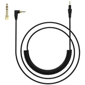 Sqrmekoko Premium 4-Pole DJ Audio Headphone Cable, Compatible with Pioneer HDJ-X5/X7/S7/CUE1, Extended Coiled Spring Wire for DJs and Audio Equipment
