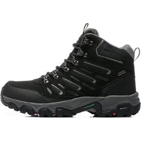 ROCKMARK Men's Waterproof Hiking Boots Lightweight Anti-Slip Mid Ankle Trekking Shoes for Outdoor Backpacking, Mountaineering & Rugged Terrain‌