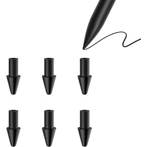 6PCS Replacement Tips Compatible with Remarkable Paper Pro Pen, Durable & Precise Carbon-Filled Pro Pencil Nibs Black