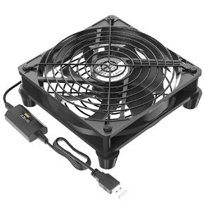 هادئة 120 ملم مروحة USB Zirsso 5V مدعومة للمستقبل DVR PlayStation Xbox Computer Cabinet التبريد