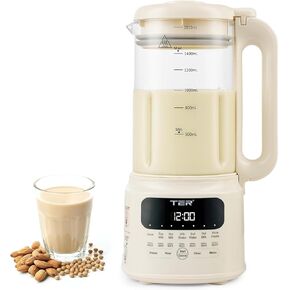 10 in 1 Nut Milk Maker, 50oz Homemade Almond, Oat, Soy, Coconut Milk, Juice & Rice Paste, Electric Bean Milk Machine with Preset/Auto-Clean/Boil Water/Keep Warm