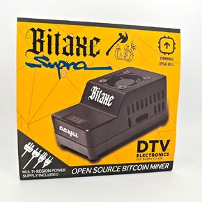 Bitaxe supra supra bitcoin ASIC Miner-BTC Miner مع معدل تجزئة 700 GH/S ، استهلاك منخفض للطاقة-منفرد منفرد منفرد للاستخدام المنزلي مع إمدادات الطاقة متعددة المنطقة بواسطة DTV ₿ Electronics