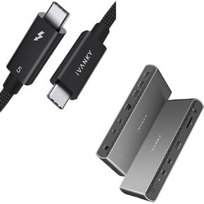 iVANKY Intel Certified Thunderbolt 5 Dock and Thunderbolt 5 Cable Bundle