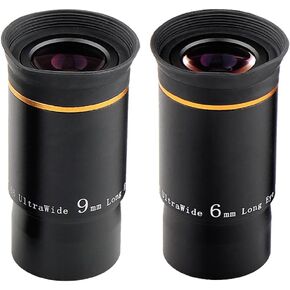 SVBONY Telescope Eyepiece 9mm Bundle with Eyepiece 6mm, Set 66 Degree Ultra Wide Angle Eyepiece, 1.25 inches Telescope Accessories for Astronomical Observations