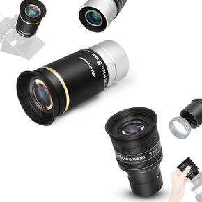 Astromania Telescope Eyepiece 8mm, Wide Angle 58 Degree - Bundle with - 66 Degree Ultra Wide 9mm