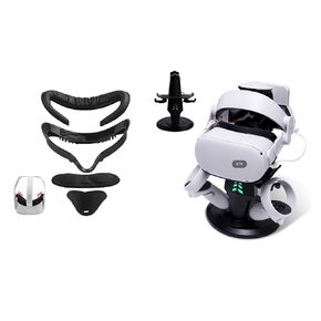 TechKen VR Face Pad for Oculus Quest 2 and Charging Station for Quest 2