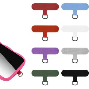 8pcs Phone Tether Tab, Crossbody Phone Strap Tether Tab Heavy Duty Multifunctional Phone Lanyard Patch Pad for Most Smartphones (Multicolored)