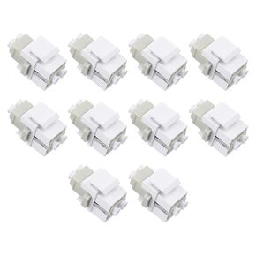 Xunsomten-10pcs LC/UPC Fiber Optic Coupler Keystone Jack Modular for Patch Panels and Wall Plates Fiber Optic Cable Adapter LC Duplex Single Mode