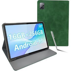 Android Tablet 10.1-inch, Android 13 oct-core 18GHz, 8GB+8GB RAM, 256GB ROM, 8000mAh,5MP+8MP Camera,1280 * 800IPS Display, WiFi 6 /BT 5, Widevin L1