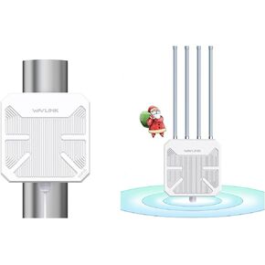 WAVLINK AX3000 Outdoor WiFi 6 Repeater -AX1800 Weatherproof Long-Range WiFi Extender/Access Point/Router with Dual Band/PoE/IP67 Waterproof