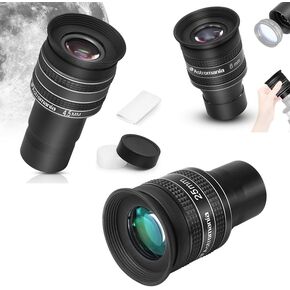 Astromania Telescope Eyepiece 8mm, Wide Angle 58 Degree - Bundle with - 58 Degree Planetary Eyepiece 4.5/25mm