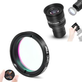 Astromania Telescope Eyepiece 8mm, Wide Angle 58 Degree - Bundle with - 1.25" UHC Filter