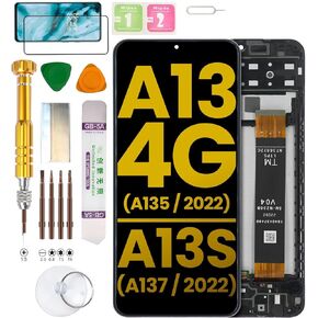 LCD Display Assembly for Samsung Galaxy A13 4G Version SM-A135U, SM-A135U1, SM-A135F, SM-A135F/DS, SM-A135M, SM-A135N / A13S SM-A137F, SM-A137F/DSN, SM-A137F/DS Screen Replacement kit