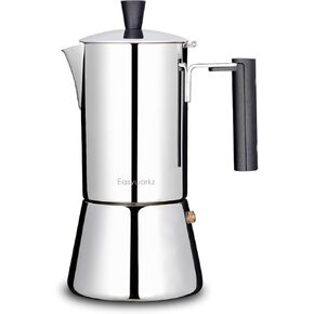 Easyworkz Pedro Stovetop Espresso Maker 6Cup 300ml Stainless Steel Italian Coffee Machine Maker Moka Pot Induction Espresso Pot