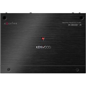 KENWOOD eXcelon X303-4 Class D 4-Channel Power Amplifier – High-Performance 600W Compact Amp with Adjustable Controls, Superior Sound Clarity, and Advanced Protection