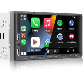 Double Din Car Stereo Wireless Apple CarPlay Android Auto,7in Android Touchscreen Car Radio with WiFi, Bluetooth,DSP, GPS,FM/USB/AUX/SWC, 2+32G