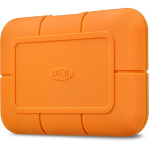 قرص صلب خارجي محمول من LaCie Rugged Safe بسعة 2 تيرا بايت - USB-C USB 3.0 مقاوم للصدمات والأتربة ومقاوم للأمطار للكمبيوتر المكتبي - تشفير أجهزة الكمبيوتر المحمولة، 1 شهر Adobe CC (STFR2000403) in Kuwait