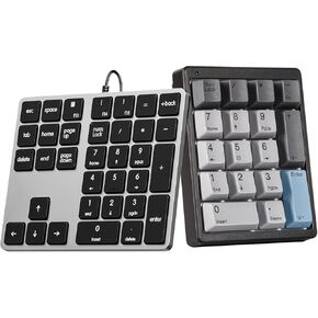34 Keys Wired USB-C Numpad and 17 Keys Mechanical Number Pad