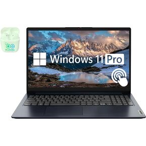 Lenovo 15.6" FHD Touchscreen IdeaPad Business & Student Laptop Computer, Windows 11 Pro Laptop with Microsoft Office Lifetime Suite, PLUSERA Earphones, Blue (AMD Ryzen 5, 8GB RAM | 1TB SSD)