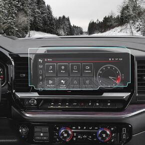 13.4" Matte Screen Protector Compatible with 2022-2024 Chevy Silverado/GMC Sierra 1500/ 2500HD/ 3500HD GPS Touch Display Tempered Glass Protector Accessories (9H,Anti Glare Fingerprint)