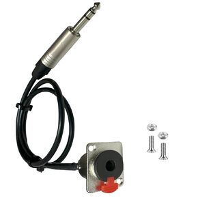 Premium 6.35mm 1/4" TRS Female Panel Mount​ to Male TRS, 1/4 Jack Solderless Pass Through, D-Type Panel Mount​,for Pro Audio Installations