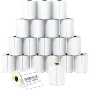 BETCKEY - 4" x 3" (102 mm x 76 mm) Shipping & Multipurpose Labels Compatible with Zebra & Rollo Label Printer,Premium Adhesive & Perforated [1 Rolls, 500 Labels]