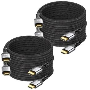 8K HDMI Cable 10 FT 4-Pack, HDMI 2.1 Gaming Cord, Support 8K@60Hz, 4K@120Hz, Dynamic HDR10+, SBTM, VRR, QFT, ALLM, 3D, HDCP 2.3 for PS5, Xbox, Nintendo Switch, TV, PC, Monitor, Graphics Card