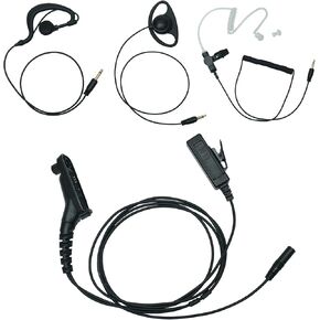 سماعة سماعة الأذن مع MIC PTT ل MOTEROLA APX6000 XPR7550E XPR7550 WAYIE TALKIE 2 Way Radio مع استبدال 3.5 مم الاستماع فقط eearpiece