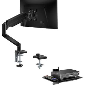 Wail Bundle-WALI Single Monitor Mount and Floating TV Shelf