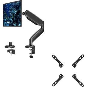 MOUNT PRO Single Monitor Desk Mount - Articulating Gas Spring Monitor Arm, with VESA Extension Bracket Adapter,Fits Most 13 to 35-inch Screens,VESA 200×100,200×200