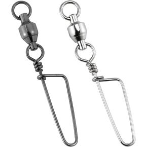Dr.Fish 20 Pack Ball Bearing Snap Swivels #0 26LB with 20 Pack Sliver Ball Bearing Snap Swivels #0 26LB