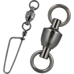 Dr.Fish 50 Pack Ball Bearing Swivels with Snap #1 35LB with 50 Pack #1 Ball Bearing Fishing Swivels 45LB