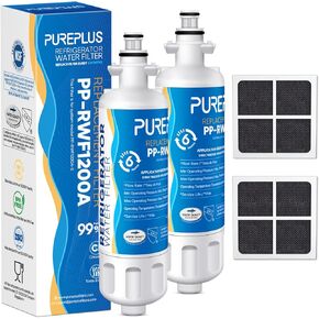 PUREPLUS 469690 LT700P Filter Replacement for LG Kenmore Elite 9690, ADQ36006102, ADQ36006101, LFXS30766S, LFX28968ST, LFX31925ST, LFX31945ST, RWF1052, LT120F, Refrigerator Water and Air Filter, 2Pack