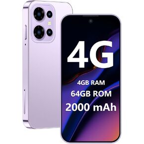 Mini Smartphone 4G Unlocked Small Smartphone with 4GB+64GB, 3.88" HD Full Screen, 2000mAh Battery,Dual SIM, Pocket Cellphone, Mini Phones for Kids, Best Gift for Kids - Pink