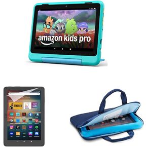 Amazon Fire 8 HD Kids Pro (32GB, Discovery) Bundle with Sleeve and Screen Protector