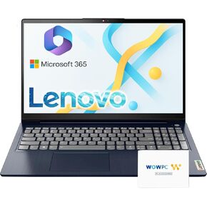 Lenovo Ideapad 15.6 Inch Captop ، 20 جيجا بايت ذاكرة الوصول العشوائي ، تخزين 384 جيجابايت (256 جيجا بايت PCIe SSD + 128GB EMMC) ، Intel Celeron Dual Core Processor ، Wi-Fi 6 ، W/Wowpc Recovery USB ، Windows 11 مع 1 Office 365