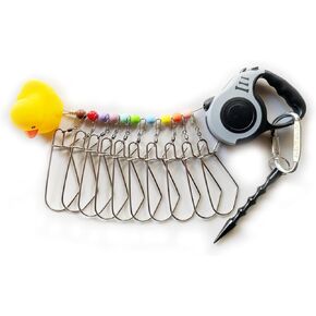 Fish Stringer with Reel Hurricane Stringer with 10 Stainless Steel Snaps Chain Stringer Foam Fishing Float, Lures, Baits, Ice Spearing Equipment Multi-Tools