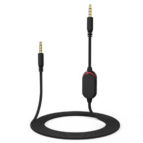 Toxaoii AW920H Audio Aux Cable Compatible with Alienware AW720H AW310H AW510H 988 Alienware Dell Gaming Headset Nylon Braided Inline Mute Switch & Volume Controller (Black, 5.5ft)