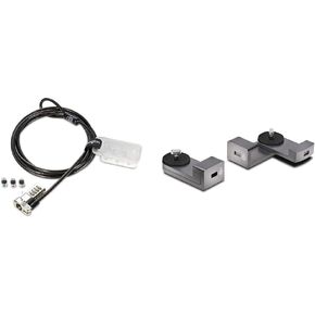 Kensington Universal 3-in-1 Lock Lock Captop Lock ، كبل قفل أمان الكمبيوتر-إصدار قابل لإعادة الاستخدام (K62316WW) ، Black & Lock مصمم لـ Mac Studio Locking Adapter Mac Studio Mount (K65101WW)