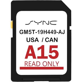 أحدث خريطة بطاقة A15 SD SD Sync 2 متوافقة مع Ford & Lincoln F-150 ، Escape ، Explorer ، Fusion ، Edge ، Mustang ، MKZ ، Navigator ، Covers USA & Canada (GM5T 19H449 AJ)