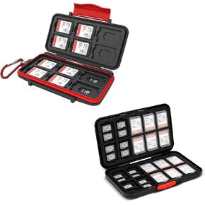 1 + 1 Memory Card Case：Water-Resistant Style with Pop Up Style Memory Card Case