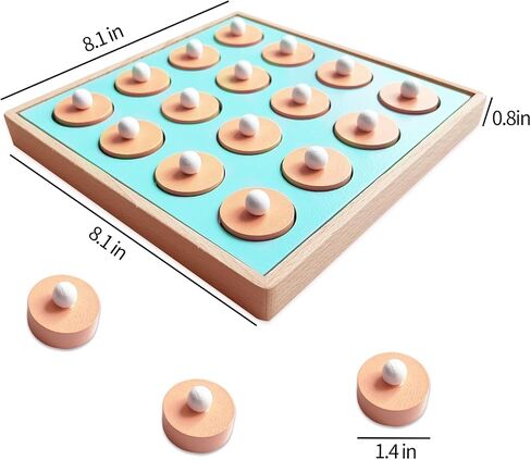 Wooden Match Chess Board Game for Kids - Educational Memory Matching Game for Pre-Kindergarten Early Learning Development in Saudi Arabia