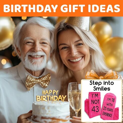 أفكار هدايا عيد الميلاد الثالث والأربعين من HAPPYPOP للنساء - جوارب لعمر 43 عامًا، جوارب عيد ميلاد 43 عامًا، أفضل الهدايا لامرأة تبلغ من العمر 43 عامًا in Saudi Arabia