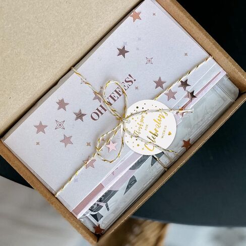 joycraft 100Pcs Thank You Gift Tags, 2 inch Thank You for Celebrating with Us Tags, Gold Foil Thank You Paper Tags with String, Thank You Gift Wrap Tags for DIY Craft, Wedding Party Favor, Christmas in Kuwait