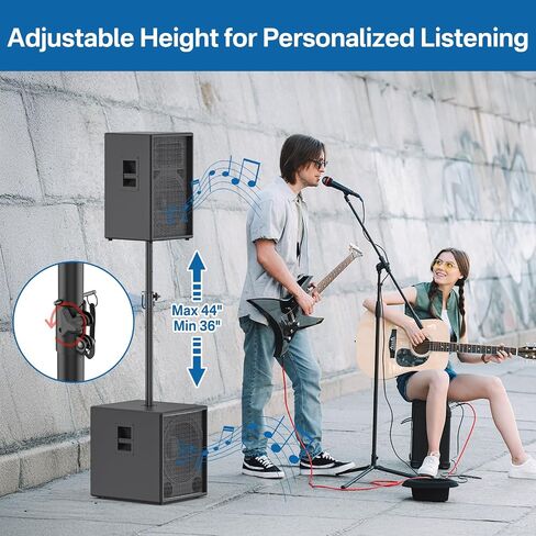 2 in 1 Speaker Pole for Subwoofer with Height Adjustable Subwoofer Pole Mount Fits M20 Speaker Pole Mounts and 35mm Mounts Speakers Extender with M20 to 35mm Adapter Load Capacity 121LBS, 1 Pack in Saudi Arabia
