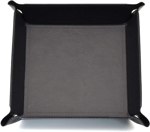 Dice Tray - Collapsible Leather Tray for Tabletop RPG D&D (DND) Pathfinder Role Playing Game (Orange) in Saudi Arabia