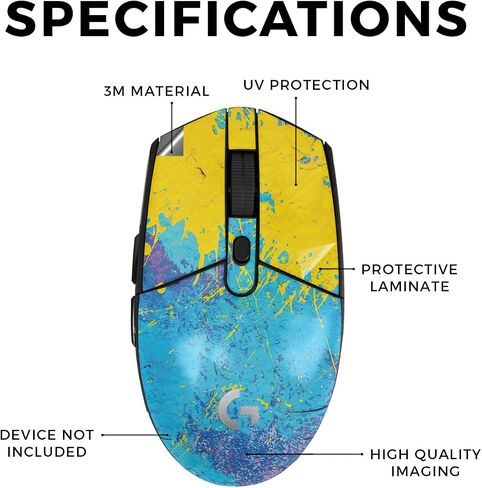 Mouse Skin Compatible with Logitech G305 Lightspeed - Magenta Pour - Premium 3M Vinyl Protective Wrap Decal Cover - Easy to Apply | Crafted in The USA by MightySkins in Kuwait