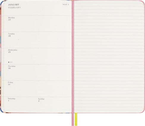 Moleskine Limited Edition Sakura Undated Planner by Momoko Sakura, with Gift Box, Hard Cover, Large (5" x 8.25"), Maruko floral, 208 pages in Saudi Arabia